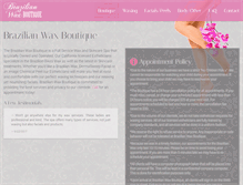 Tablet Screenshot of brazilianwaxboutique.com